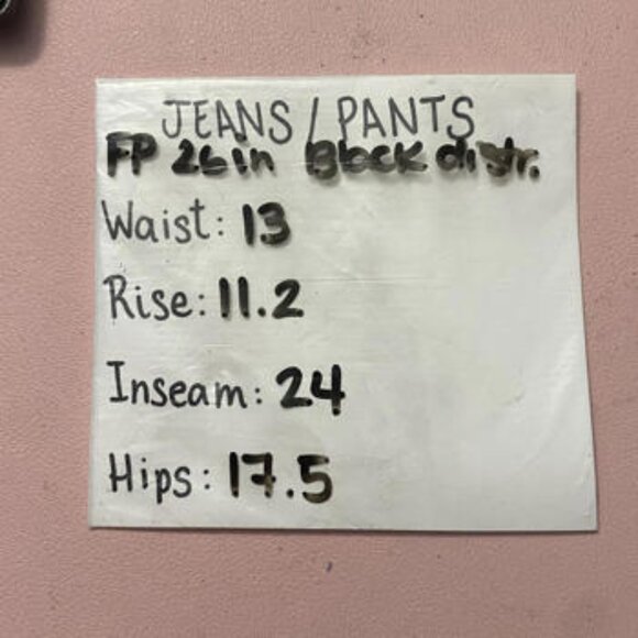 Free People Black Distressed Baggy Jeans 26 ripped knees raw hem Y2K grunge vibe - Picture 4 of 4